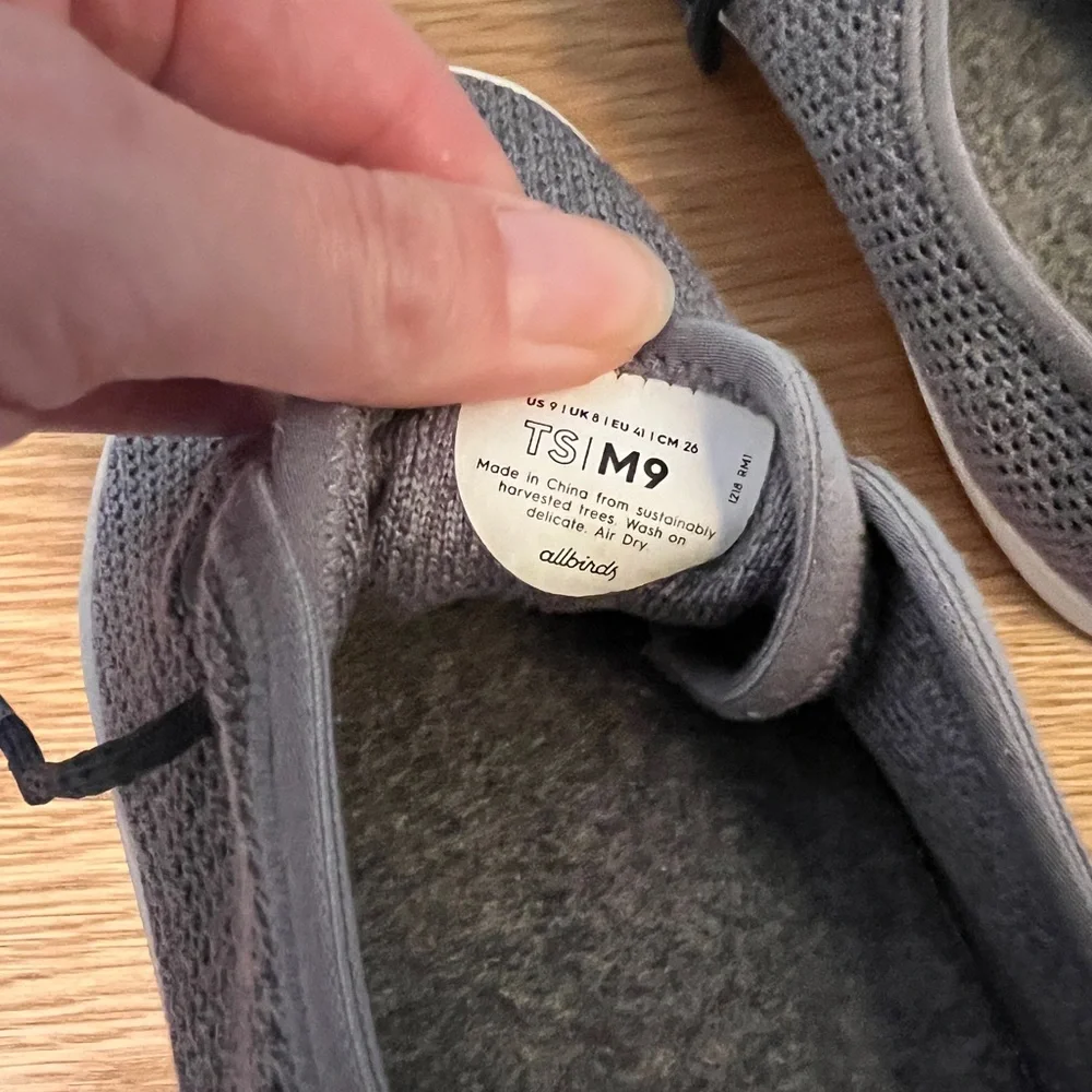 Allbirds Men's Tree Skipper Gray Casual Slip On Shoes Size 9 - Picture 3 of 4